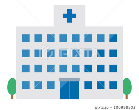 シンプルな病院のイラスト 100998503