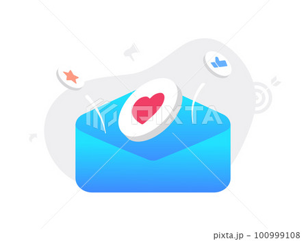 Engaging Email Content concept. ROI of E-mail Marketing with welcome, newsletters, lead nurturing, transactional, post-purchase, seasonal and promotional email messages. Engage your target audience 100999108