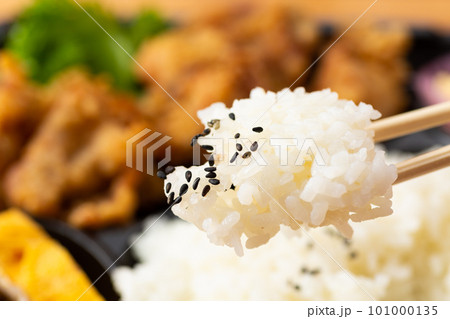 唐揚げ弁当のご飯 101000135