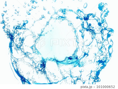 抽象的な青い水しぶきの3dイラスト 101000652