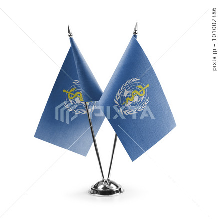 Small national flags of the World Health Organization WHO on a white background Small national flags of the World Health Organization WHO on a white background 101002386