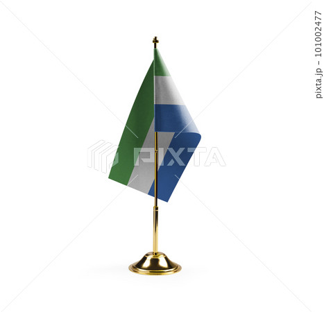Small national flag of the Sierra Leone on a white background Small national flag of the Sierra Leone on a white background 101002477