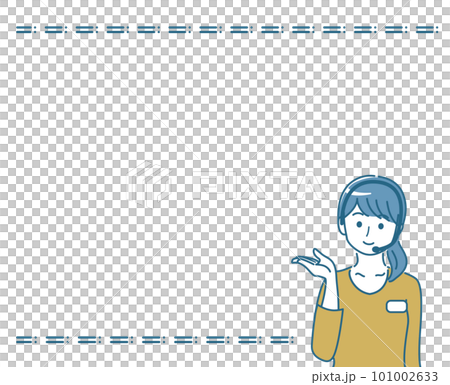 Frame of call center staff raising hands 101002633