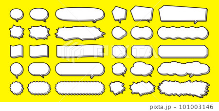 色々な形の吹き出し 101003146