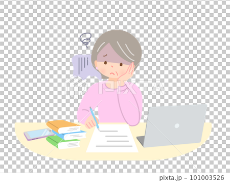 A senior woman with a face that studies while holding her cheek A senior woman with a face that studies while holding her cheek 101003526