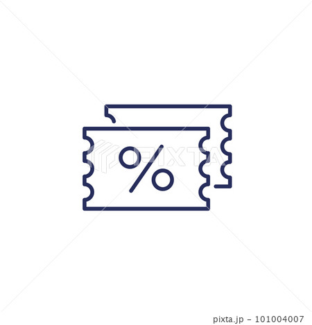 tickets with a discount line icon tickets with a discount line icon 101004007