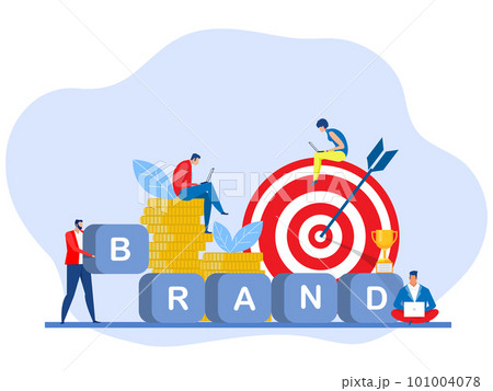 Brand building,Team people carry huge building...のイラスト素材 [101004078 ...
