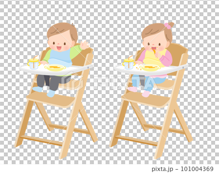 寶寶吃嬰兒食品的插圖集素材 寶寶吃嬰兒食品的插圖集素材 101004369