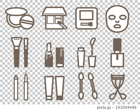 cute cosmetic icon set cute cosmetic icon set 101004486