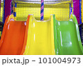 Children's slides, an entertaining playground 101004973