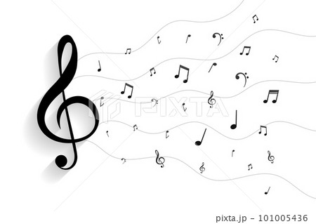 harmony music notation background with clef sign 101005436