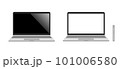 正面から見たノートパソコンのイラスト 101006580