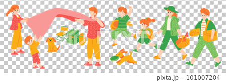 一群人享受野餐 一群人享受野餐 101007204