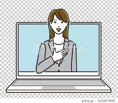 一個女商人從她的電腦裡跳出來交給我吧 101007400