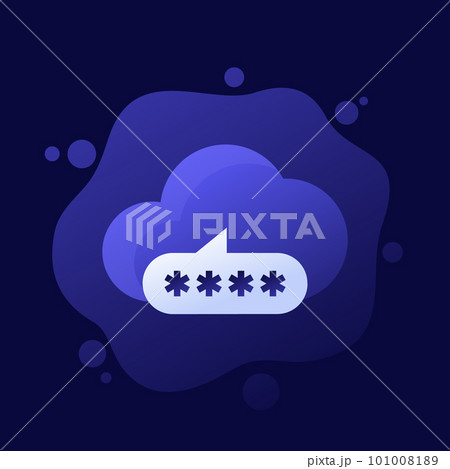 password access to a cloud icon, vector design password access to a cloud icon, vector design 101008189