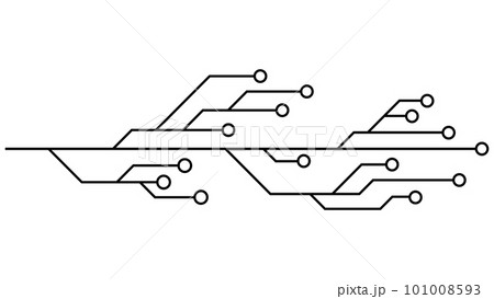 Printed circuit board PCB tracks isolated on...のイラスト素材 [101008593] - PIXTA