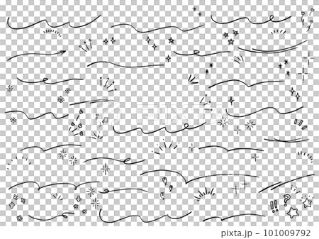 Handdraw headline design set 手書きの見出しデザインセット Handdraw headline design set 手書きの見出しデザインセット 101009792