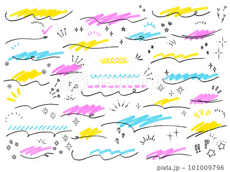 Handdraw headline design set 手書きの見出しデザインセット 101009796