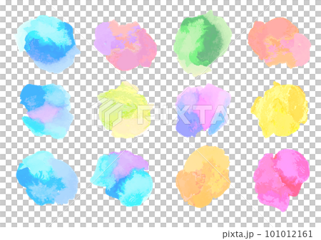 Hand-painted watercolor brush texture simple frame set 101012161