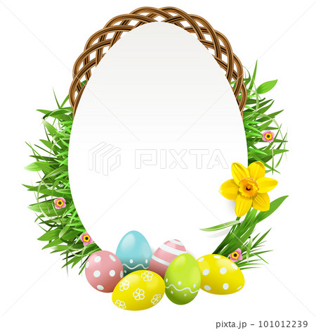 Vector Easter Eggplant Greeting Card 101012239