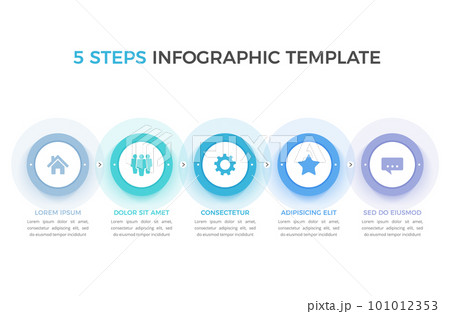 Infographic Template with 5 Steps Infographic Template with 5 Steps 101012353