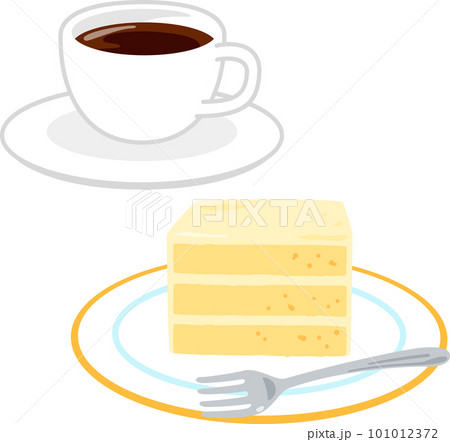 バタークリームケーキとコーヒー 101012372