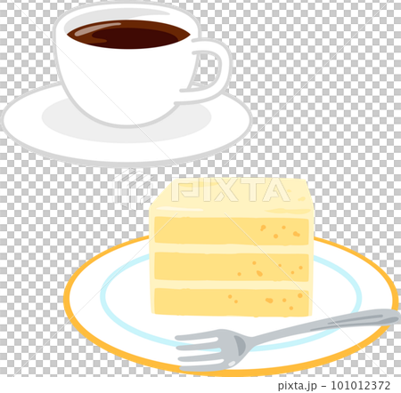バタークリームケーキとコーヒー 101012372