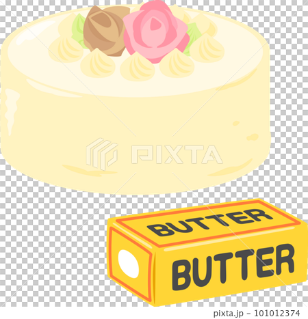 バターケーキ、バタークリームケーキ 101012374