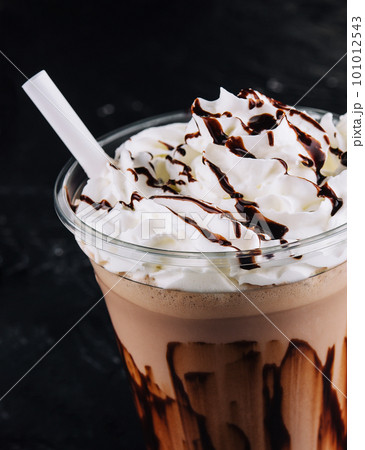 Cold Frappe Coffee with whipped cream 101012543