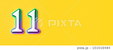 11 years celebration. Greeting banner. 101016484