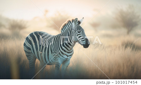 野生のシマウマ 101017454