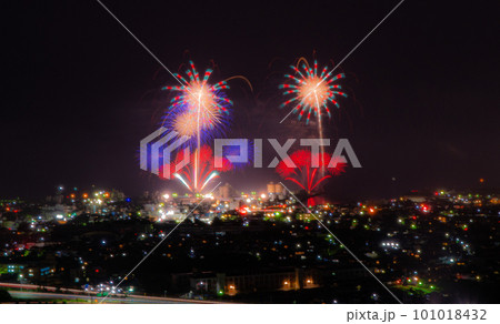高倉展望台から見る加治木の花火大会 101018432