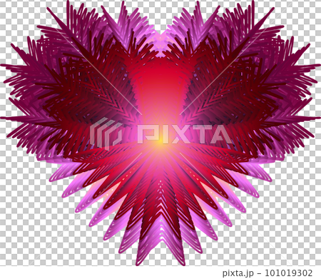 Gradient line art heart shape. 101019302