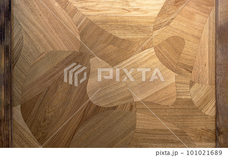 Wall made of Wood that has been processed and cut, neatly arranged to form an interesting pattern. Wall made of Wood that has been processed and cut, neatly arranged to form an interesting pattern. 101021689