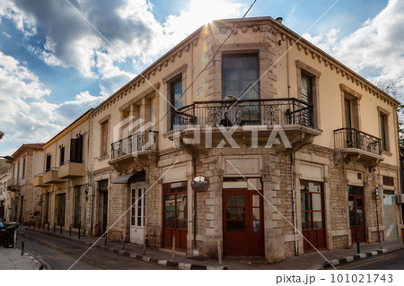 Streets in a touristic city on the Sea Coast. Limassol, Cyprus 101021743