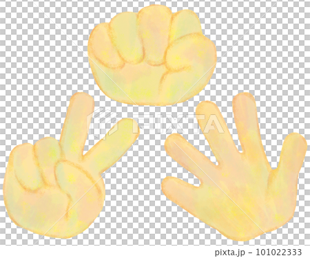 簡單的石頭、剪刀、布插畫 101022333