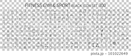 Fitness gym and sports related icon set 101022649