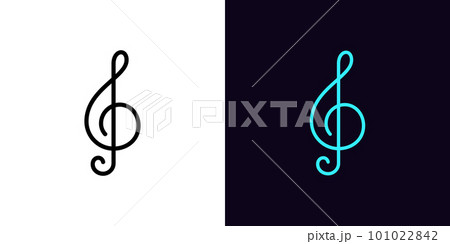 Outline treble clef icon, with editable stroke. Music note glyph, violin key pictogram. Treble clef note, classical music and melody, symphony, musical concert and performance. Outline treble clef icon, with editable stroke. Music note glyph, violin key pictogram. Treble clef note, classical music and melody, symphony, musical concert and performance. 101022842