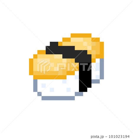 卵焼き寿司のピクセルイラストレーション 101023194