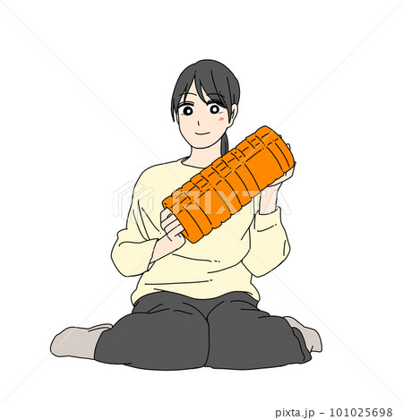 フォームローラーと女性1 フォームローラーと女性1 101025698