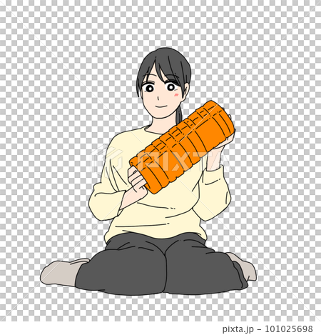 foam roller and woman 1 foam roller and woman 1 101025698