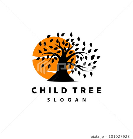 Tree Logo, Life Balance Education Vector, Luxurious Elegant Simple Tree Design, Playground Illustration Icon 101027928