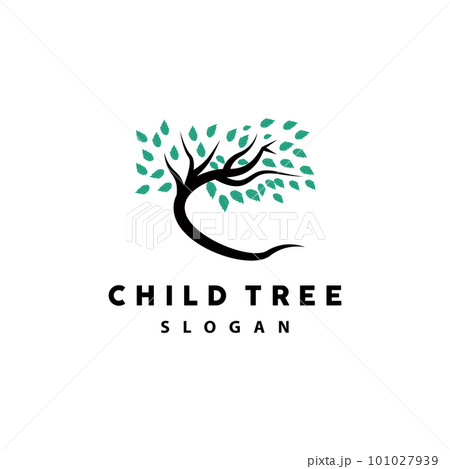 Tree Logo, Life Balance Education Vector, Luxurious Elegant Simple Tree Design, Playground Illustration Icon 101027939