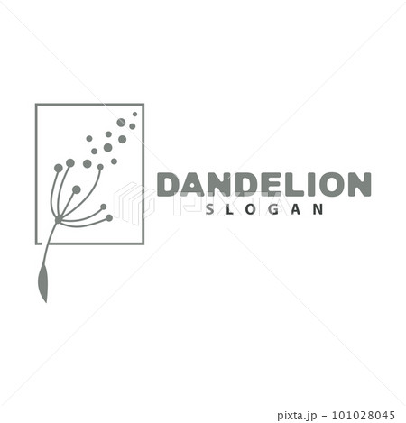 Dandelion Flower Vector, Flower Plant Illustration Icon, Dendelion Logo Simple Design 101028045