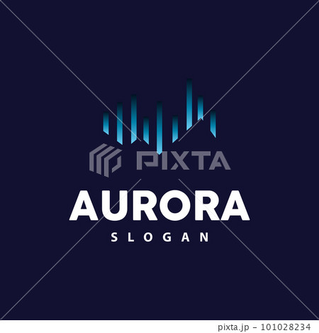 Aurora Logo, Light Wave Vector, Nature Landscape Design, Product Brand Template Illustration Icon Aurora Logo, Light Wave Vector, Nature Landscape Design, Product Brand Template Illustration Icon 101028234