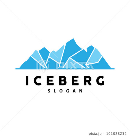 Iceberg Logo, Antarctic Mountains Vector In Ice Blue Color, Nature Design, Product Brand Illustration Template Icon Iceberg Logo, Antarctic Mountains Vector In Ice Blue Color, Nature Design, Product Brand Illustration Template Icon 101028252