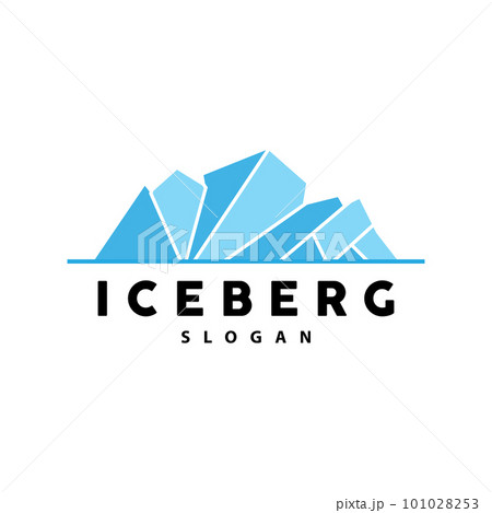 Iceberg Logo, Antarctic Mountains Vector In Ice Blue Color, Nature Design, Product Brand Illustration Template Icon Iceberg Logo, Antarctic Mountains Vector In Ice Blue Color, Nature Design, Product Brand Illustration Template Icon 101028253