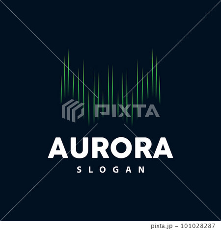 Aurora Logo, Light Wave Vector, Nature Landscape Design, Product Brand Template Illustration Icon 101028287