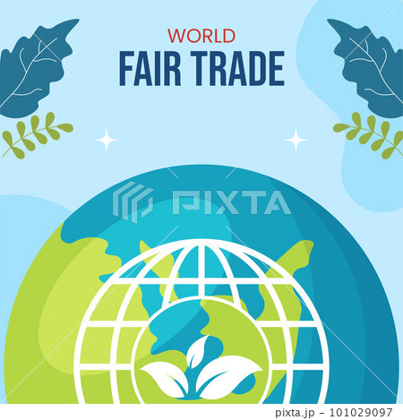 World Fair Trade Day Social Media Background Illustration Cartoon Hand Drawn Templates 101029097