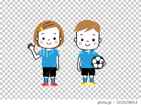 soccer team boy and girl 101029653